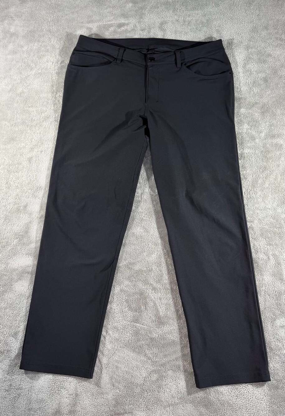 Lululemon ABC Warpstreme Classic-Fit 5-Pocket Performance Pants, Charcoal, 38x30